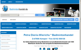 badmintonhandel.de website preview