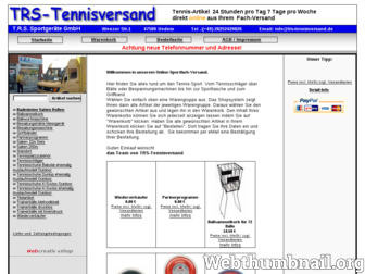 trs-tennisversand.de website preview