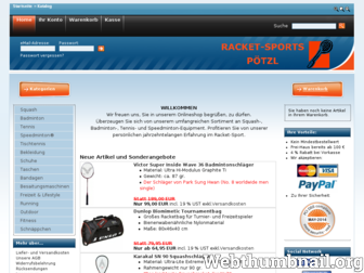 racket-sports.de website preview