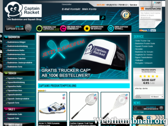 captain-racket.de website preview