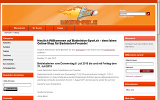 badminton-sport.ch website preview