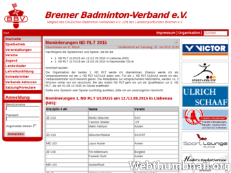 badminton-bremen.de website preview