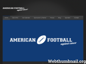 americanfootballagainstcancer.com website preview