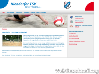 ntsv-beachvolleyball.de website preview