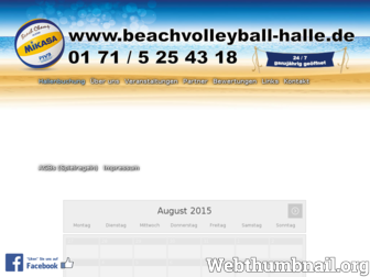 beachvolleyball-halle.de website preview