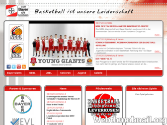 bayer-basketball.de website preview
