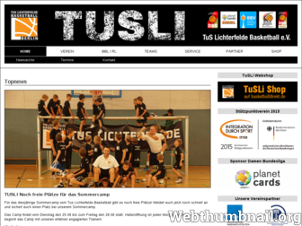 tusli-basketball.de website preview