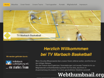 tv-marbach-basketball.de website preview
