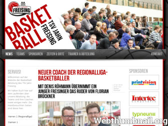 basketball-freising.de website preview