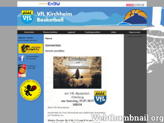 vfl-kirchheim-basketball.de website preview
