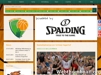 basketballcamps.de website preview
