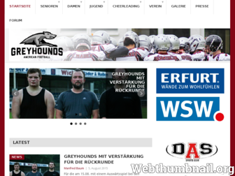 greyhounds-football.de website preview