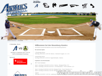 atomics-baseball.de website preview