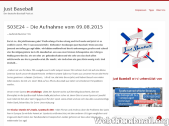 justbaseball.de website preview
