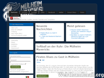 muelheim-mavericks.de website preview