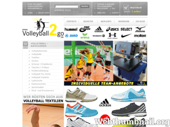 volleyball2go.de website preview