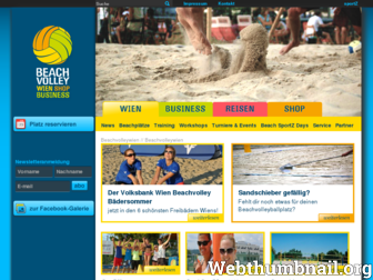 beachvolleywien.at website preview