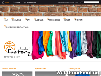 basketfactory.de website preview
