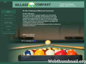 billard-company.de website preview