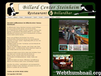 billardcentersteinheim.de website preview