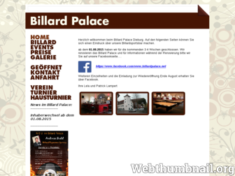 billardpalace.net website preview