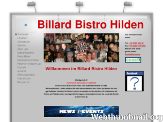 billardbistro-hilden.com website preview