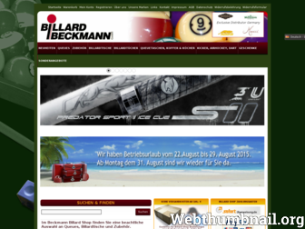 billard-beckmann.de website preview