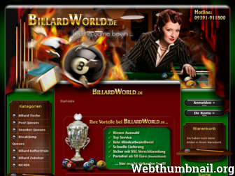billardworld.de website preview