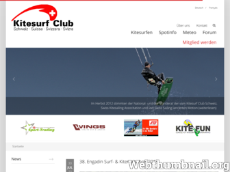 kitesurfclub.ch website preview