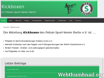kickboxen-psv-berlin.de website preview