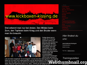 kickboxen-kissing.de website preview