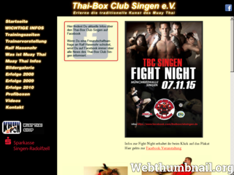 thaiboxclubsingen.de website preview