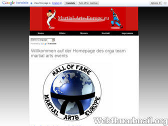 martial-arts-europe.eu website preview