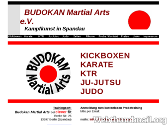 budokan-martial-arts.de website preview