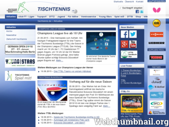 tischtennis.de website preview