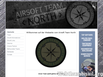 airsoftteamnorth.com website preview