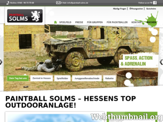 paintball-solms.de website preview