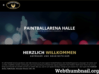 paintballarena-halle.de website preview