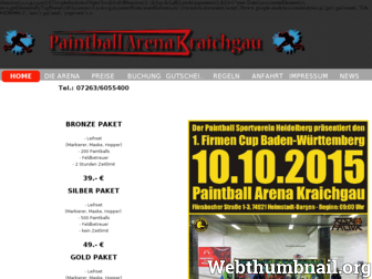 paintball-arena-kraichgau.de website preview