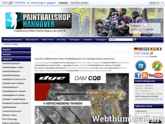 paintballshop-hannover.de website preview