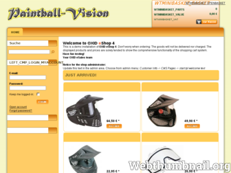 paintball-vision.de website preview
