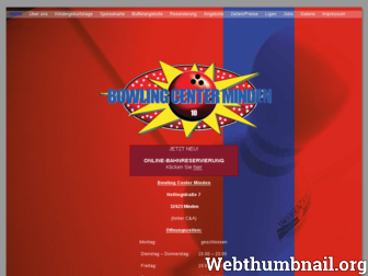 bowling-minden.de website preview