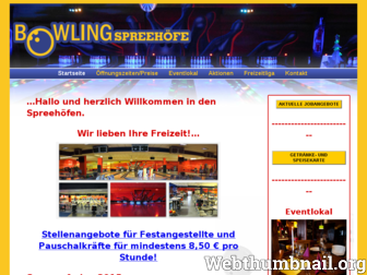 bowling-spreehoefe.de website preview