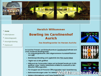 bowling-carolinenhof-aurich.de website preview