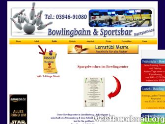 bowling-quedlinburg.de website preview