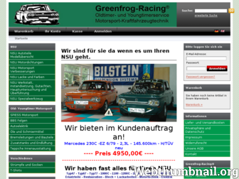 shop.greenfrog-racing.de website preview