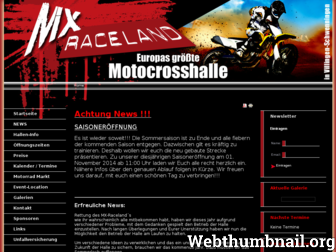 mx-raceland.de website preview
