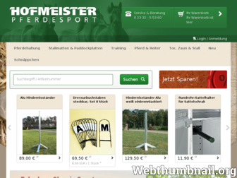 hofmeister-pferdesport.de website preview