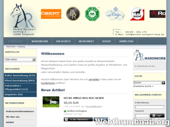 ahrens-reitsport-shop.de website preview
