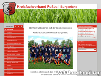 kfv-fussball-burgenland.de website preview